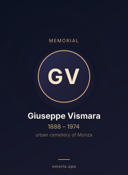 Memorial portrait of Giuseppe Vismara
