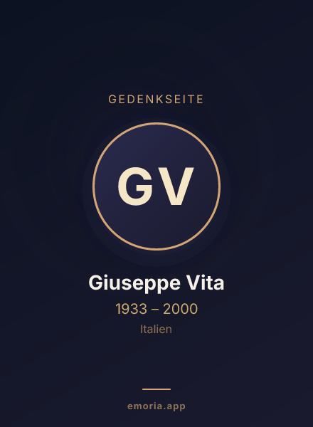 Gedenkportrait von Giuseppe Vita