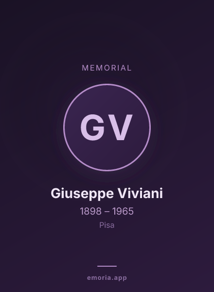 Memorial portrait of Giuseppe Viviani