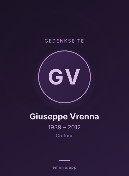 Gedenkportrait von Giuseppe Vrenna