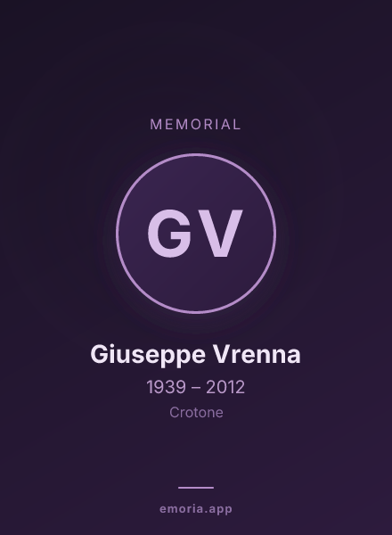 Memorial portrait of Giuseppe Vrenna