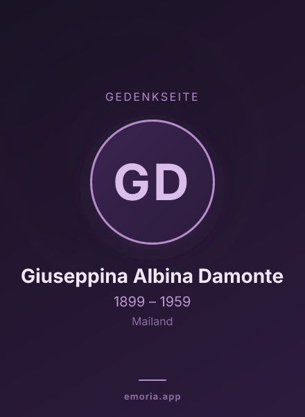Gedenkportrait von Giuseppina Albina Damonte