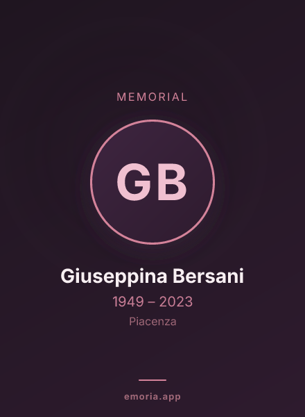 Memorial portrait of Giuseppina Bersani