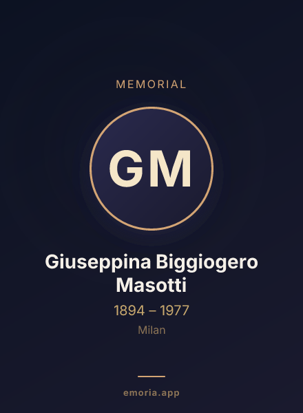 Memorial portrait of Giuseppina Biggiogero Masotti