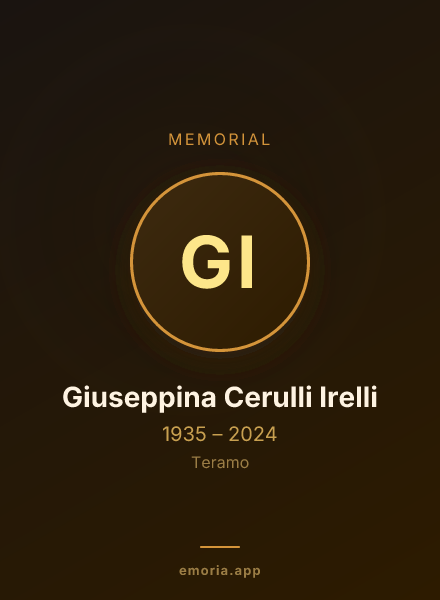 Memorial portrait of Giuseppina Cerulli Irelli