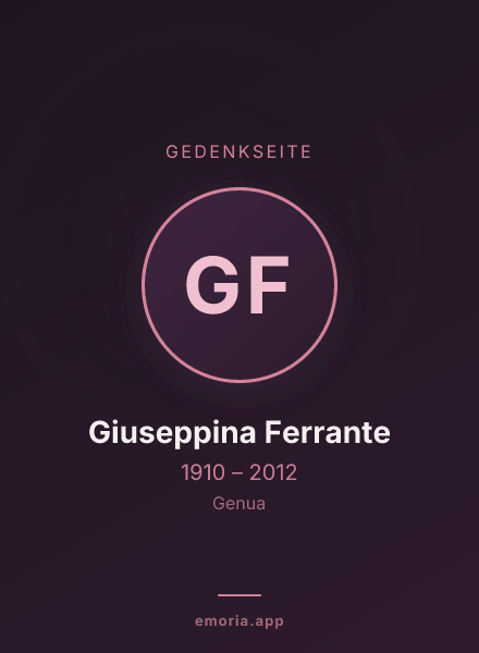 Gedenkportrait von Giuseppina Ferrante