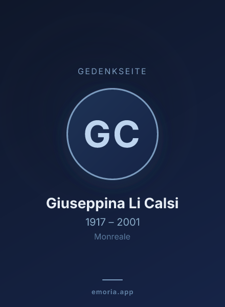 Gedenkportrait von Giuseppina Li Calsi
