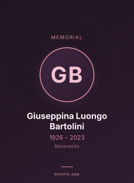 Memorial portrait of Giuseppina Luongo Bartolini