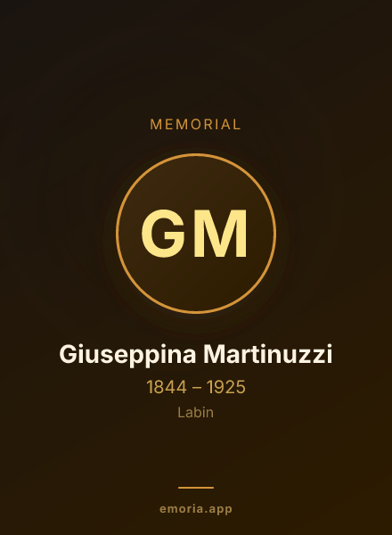 Memorial portrait of Giuseppina Martinuzzi