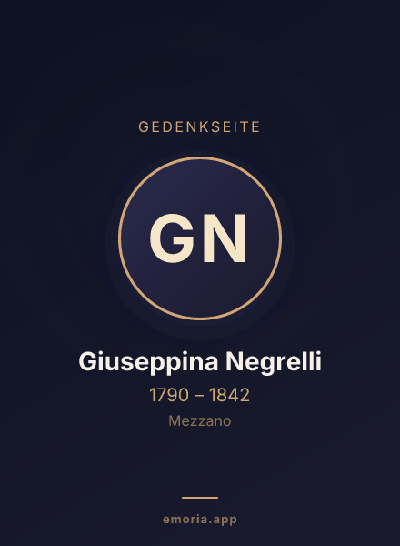 Gedenkportrait von Giuseppina Negrelli