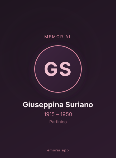 Memorial portrait of Giuseppina Suriano