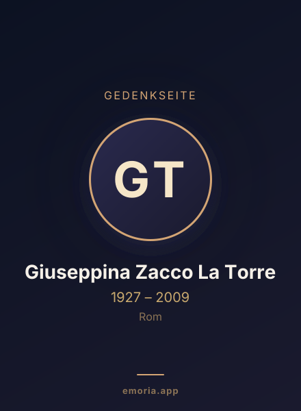 Gedenkportrait von Giuseppina Zacco La Torre