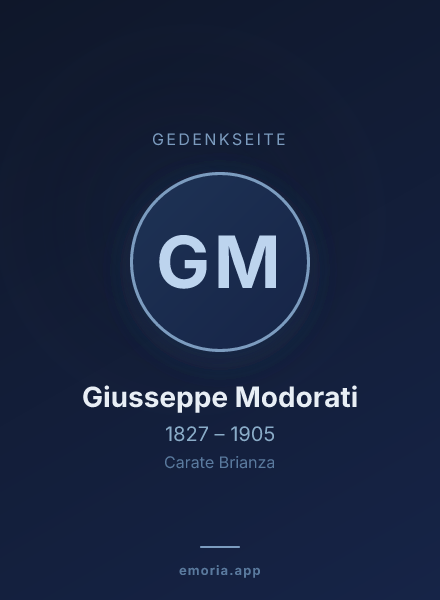 Gedenkportrait von Giusseppe Modorati