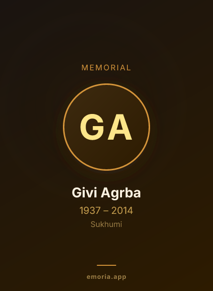 Memorial portrait of Givi Agrba