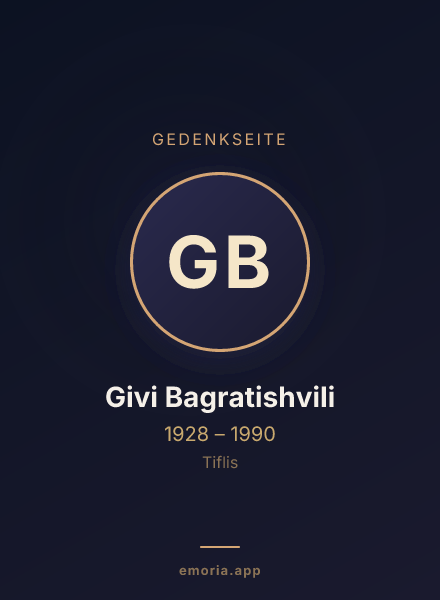 Gedenkportrait von Givi Bagratishvili