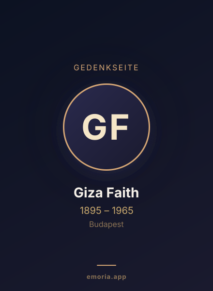 Gedenkportrait von Giza Faith