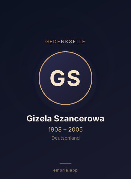 Gedenkportrait von Gizela Szancerowa