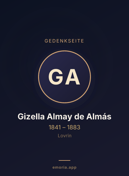 Gedenkportrait von Gizella Almay de Almás