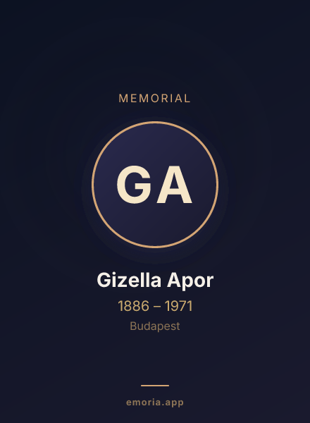 Memorial portrait of Gizella Apor