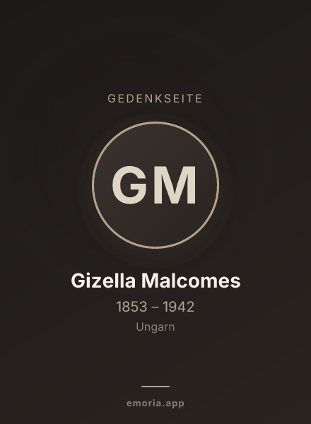 Gedenkportrait von Gizella Malcomes
