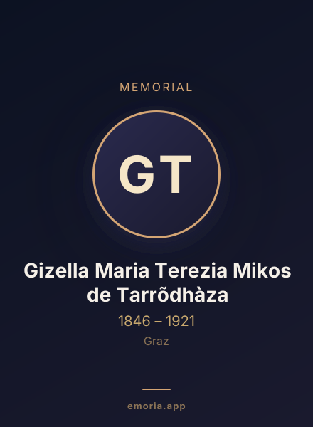 Memorial portrait of Gizella Maria Terezia Mikos de Tarrõdhàza