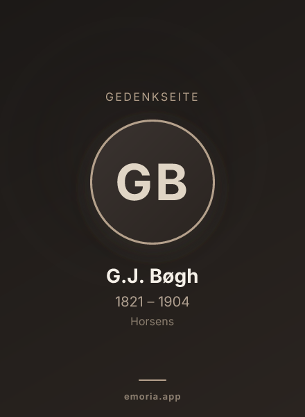 Gedenkportrait von G.J. Bøgh