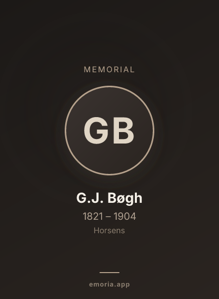 Memorial portrait of G.J. Bøgh