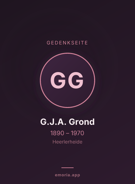 Gedenkportrait von G.J.A. Grond