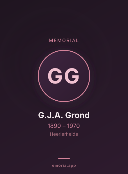 Memorial portrait of G.J.A. Grond