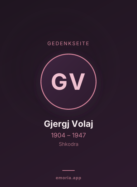 Gedenkportrait von Gjergj Volaj
