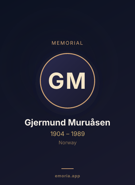 Memorial portrait of Gjermund Muruåsen