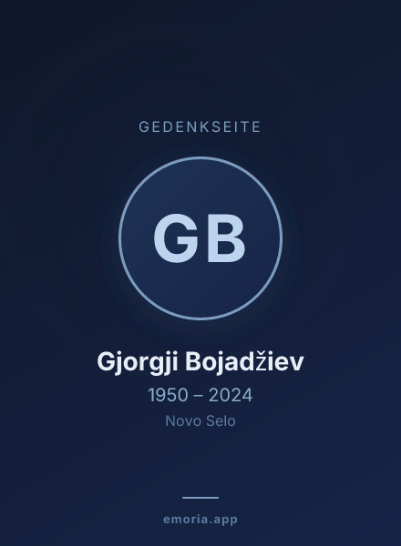 Gedenkportrait von Gjorgji Bojadžiev