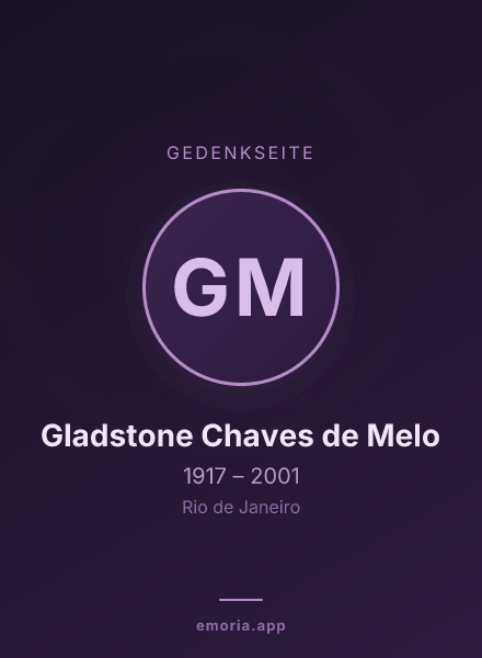 Gedenkportrait von Gladstone Chaves de Melo