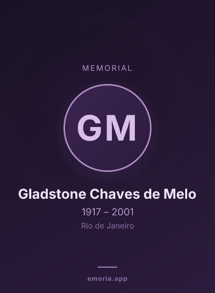 Memorial portrait of Gladstone Chaves de Melo