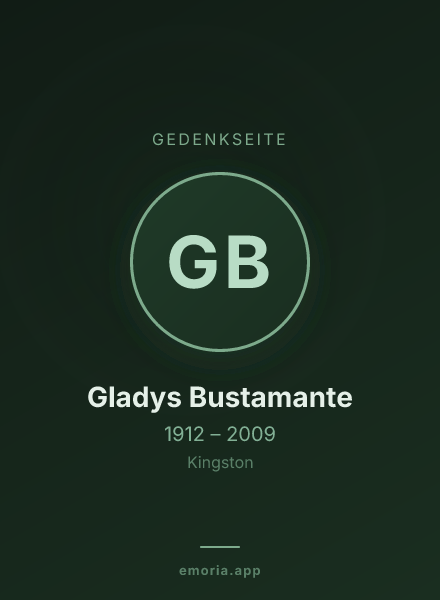 Gedenkportrait von Gladys Bustamante