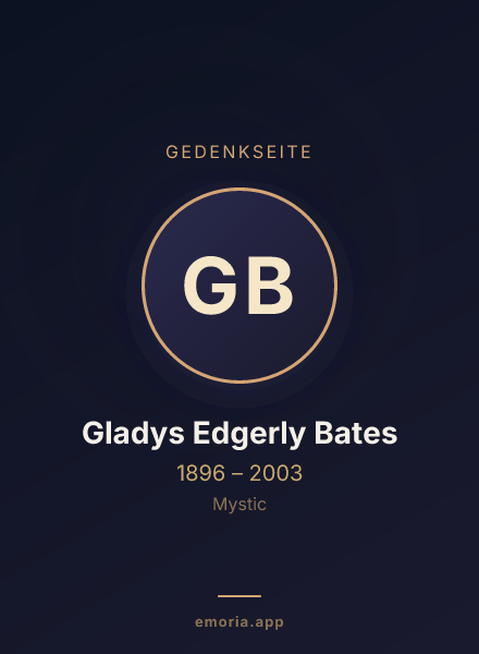 Gedenkportrait von Gladys Edgerly Bates