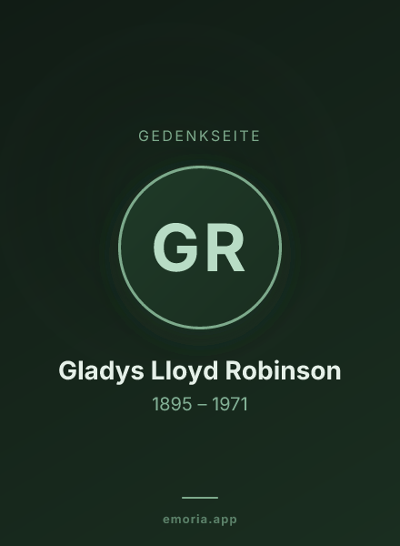 Gedenkportrait von Gladys Lloyd Robinson