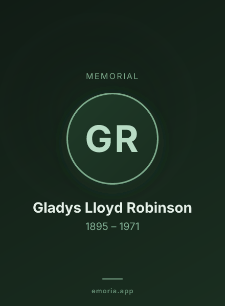 Memorial portrait of Gladys Lloyd Robinson