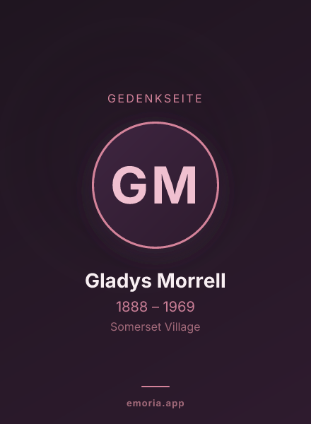 Gedenkportrait von Gladys Morrell