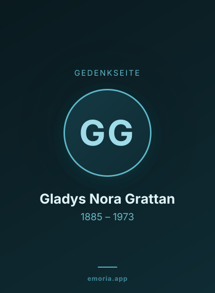 Gedenkportrait von Gladys Nora Grattan