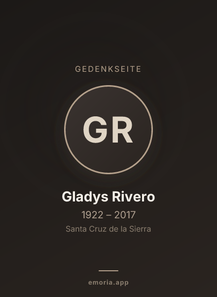 Gedenkportrait von Gladys Rivero