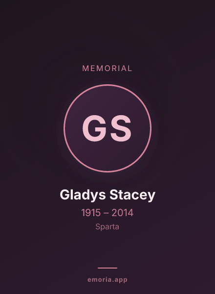 Memorial portrait of Gladys Stacey