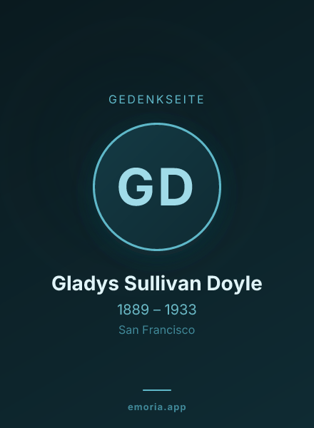 Gedenkportrait von Gladys Sullivan Doyle