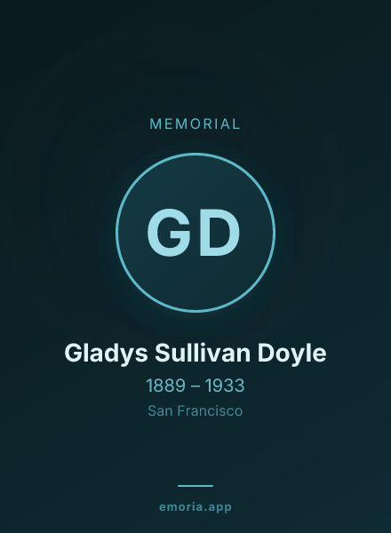 Memorial portrait of Gladys Sullivan Doyle
