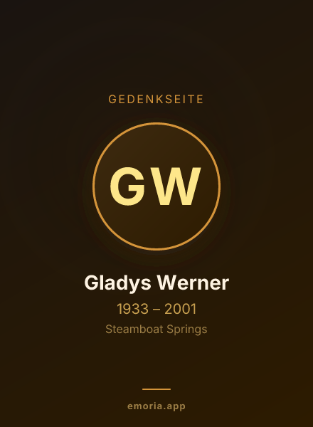 Gedenkportrait von Gladys Werner