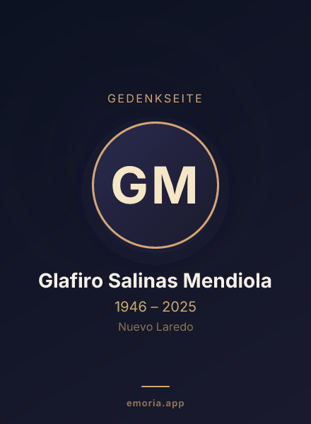 Gedenkportrait von Glafiro Salinas Mendiola