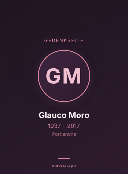 Gedenkportrait von Glauco Moro