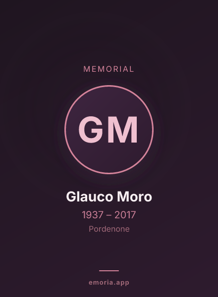 Memorial portrait of Glauco Moro