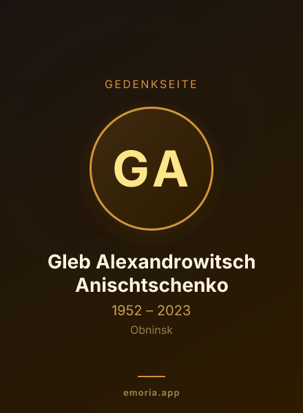 Gedenkportrait von Gleb Alexandrowitsch Anischtschenko