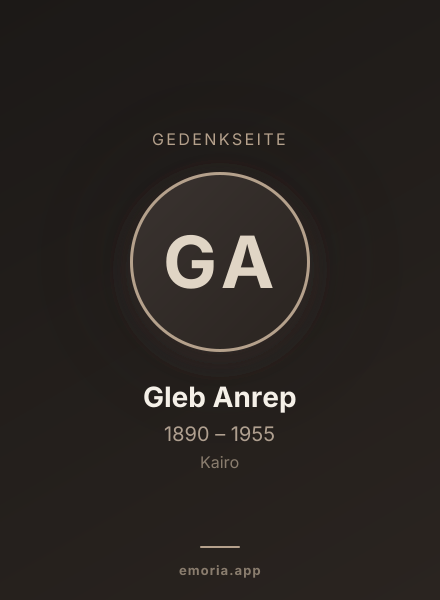 Gedenkportrait von Gleb Anrep
